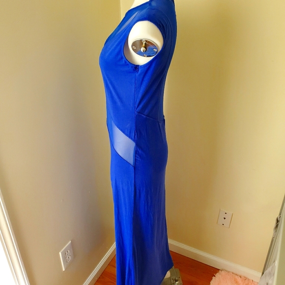 Poof Couture Blue Maxi Dress M - Picture 2 of 5